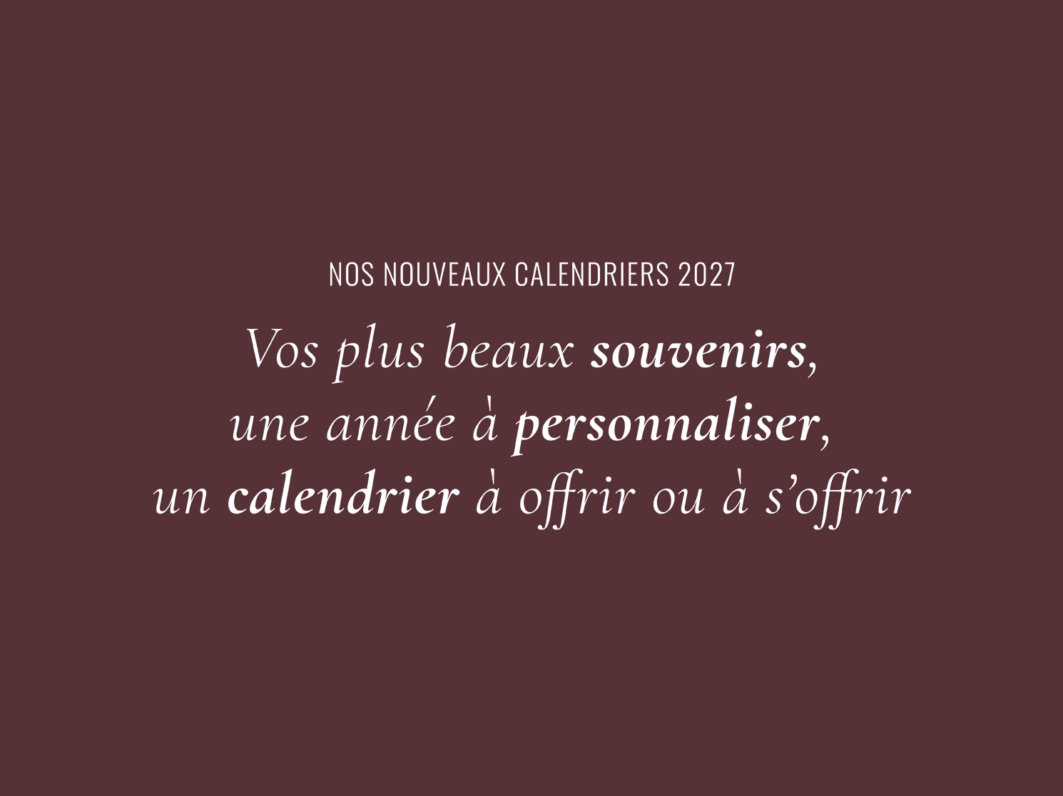 Calendrier photo pour Noël