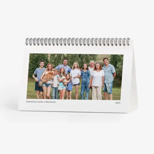 Top bound spiral desk calendar