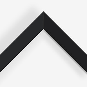 Three quarter inch black frame.