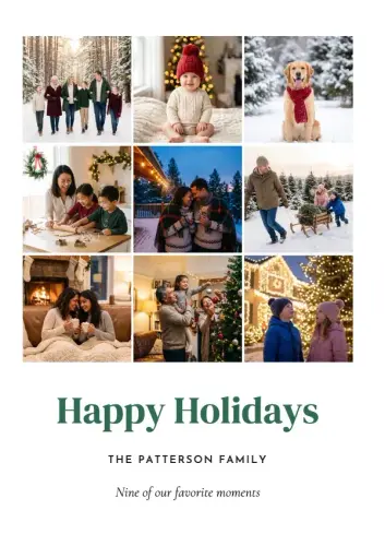 Nine Square holiday card