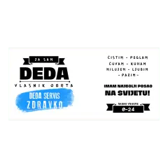 Zabavna šalica za dedu – vlasnika “Deda servisa” koji je uvijek tu za sve.