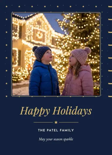 Starlit Holidays holiday card