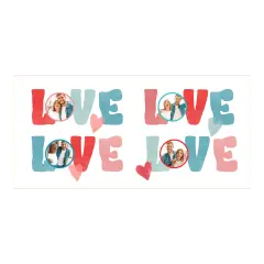 Romantična šalica s 4 fotografije i natpisom LOVE.