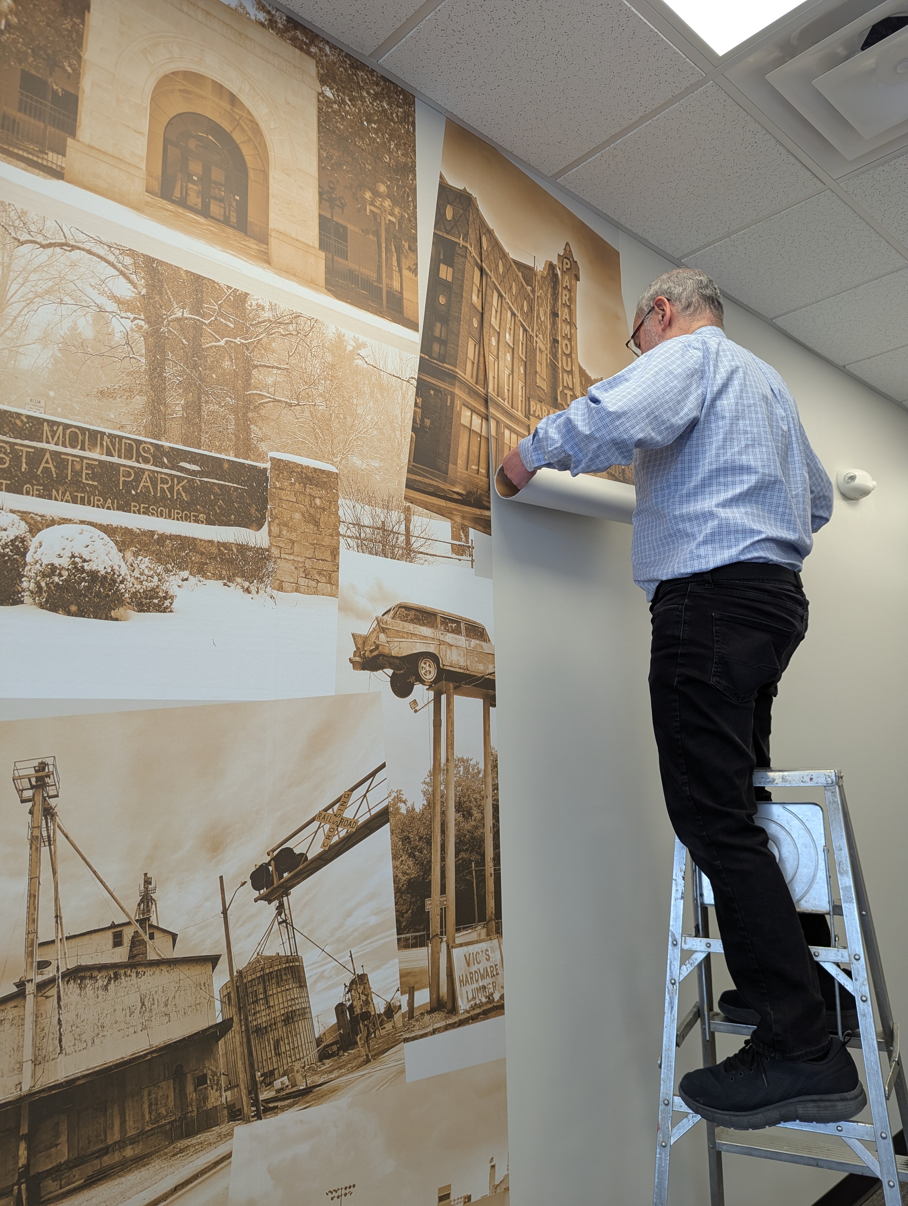 History wall printed as wallpaper — Star Digital Arts