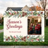 Season's Greetings Photo 24 x 18 in yard sign