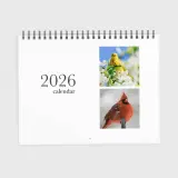 Classic minimalist calendar design ideal for displaying your own custom photos