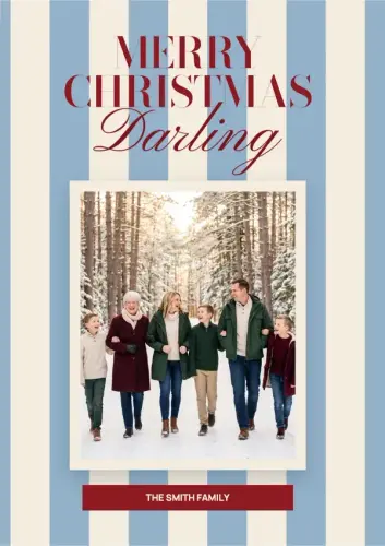 Merry Christmas Darling holiday card