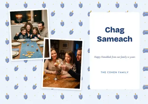 Dreidel Spin holiday card