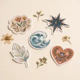 collection of flower syled die cut vinyl stickers