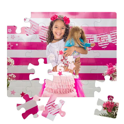 Custom photo puzzle with 25 pieces