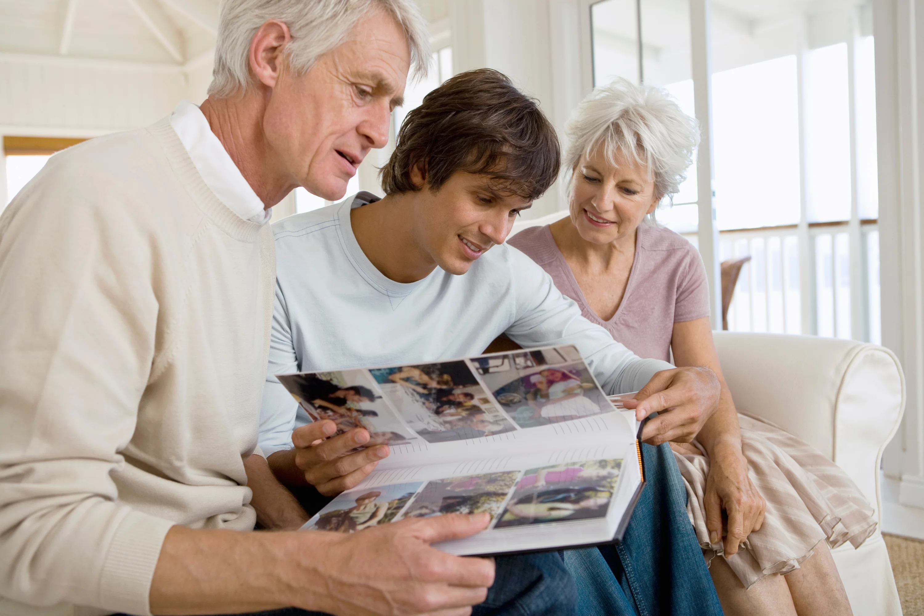 Family sharing memories together