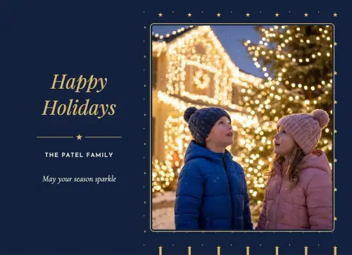 Starlit Holidays holiday card