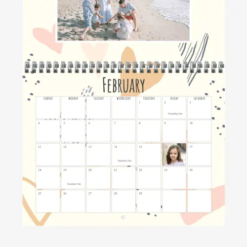 Seasonal wall calendar