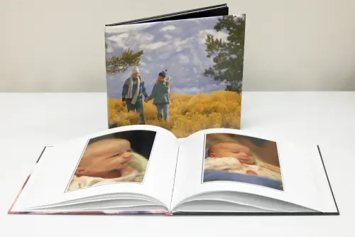 Custom image wrapped photo book