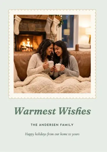 Scallop Frame holiday card