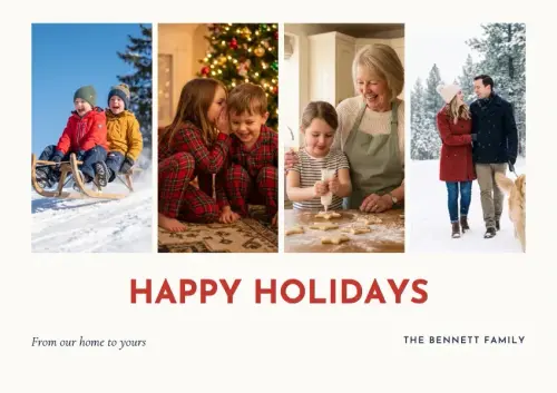 Snow Day Grid holiday card