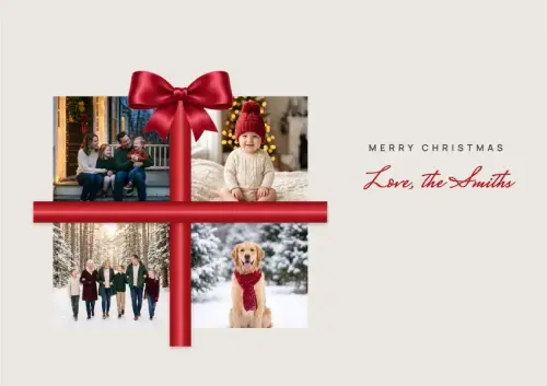 Christmas Gift Bow holiday card
