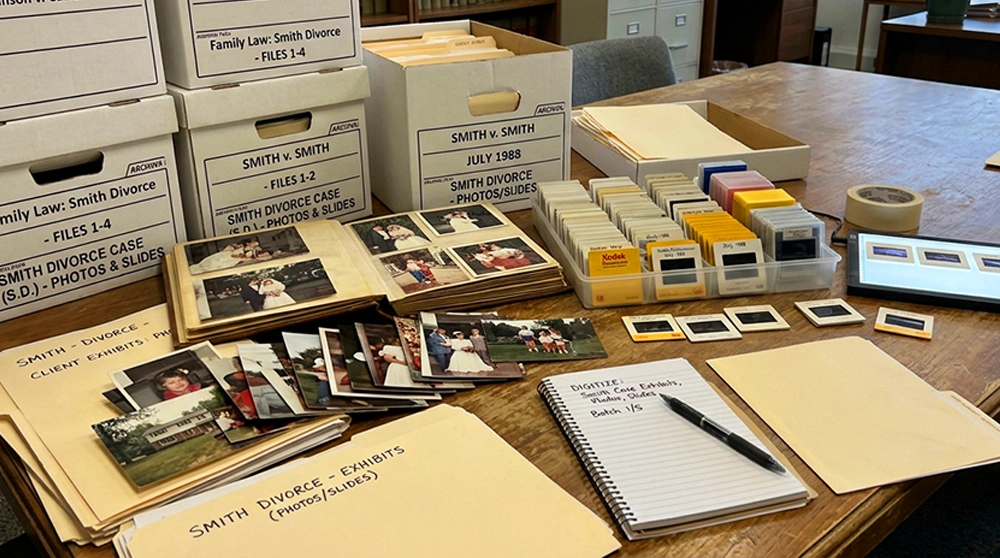 Law firm case files and recordings ready for professional digitization in Knoxville, TN
