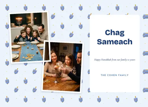 Dreidel Spin holiday card