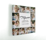 personalizirana slika na platnu s kolažem obiteljskih fotografija i natpisom mama – emotivan poklon za majku