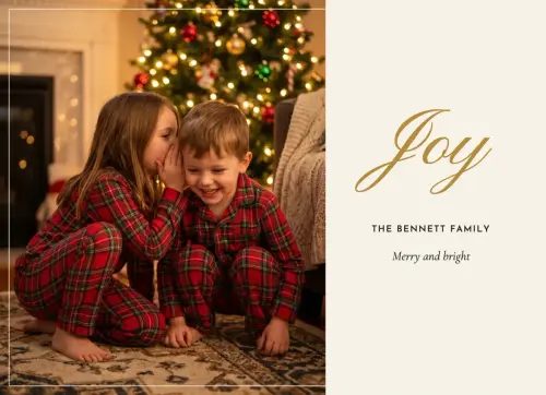 Joyful holiday card