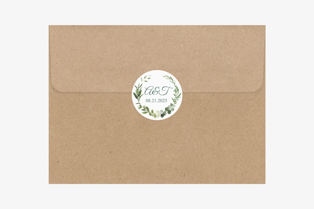 Round sticker for envelope seals, personalized with your image and or text
