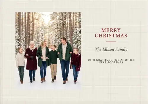 Quiet Linen holiday card