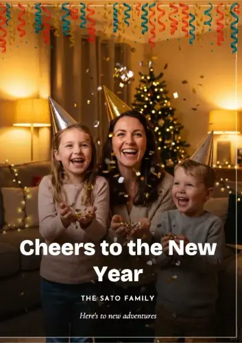 New Year Cheer holiday card