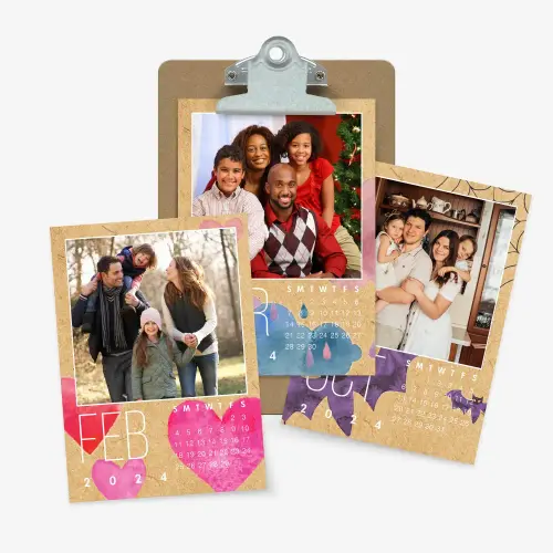 Fun seasonal monthly photo calendar