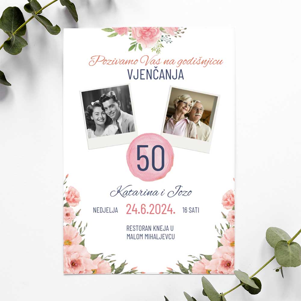 Pozivnica za godišnjicu braka 1