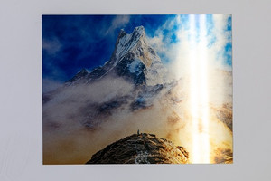 Clear Base + Ultra- Gloss: White colors in your image will not be printed, rather the aluminum will show through.