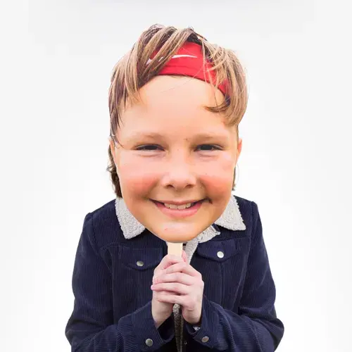 Face Fan Cut Out from Photo