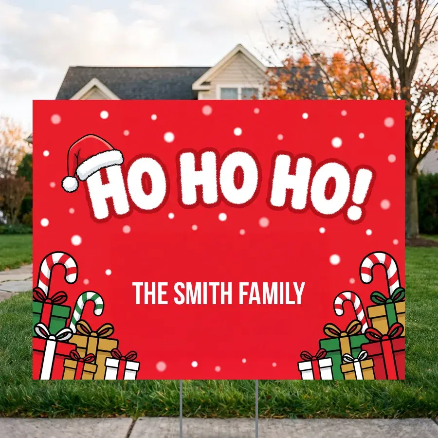 Ho Ho Ho 24 x 18 in yard sign