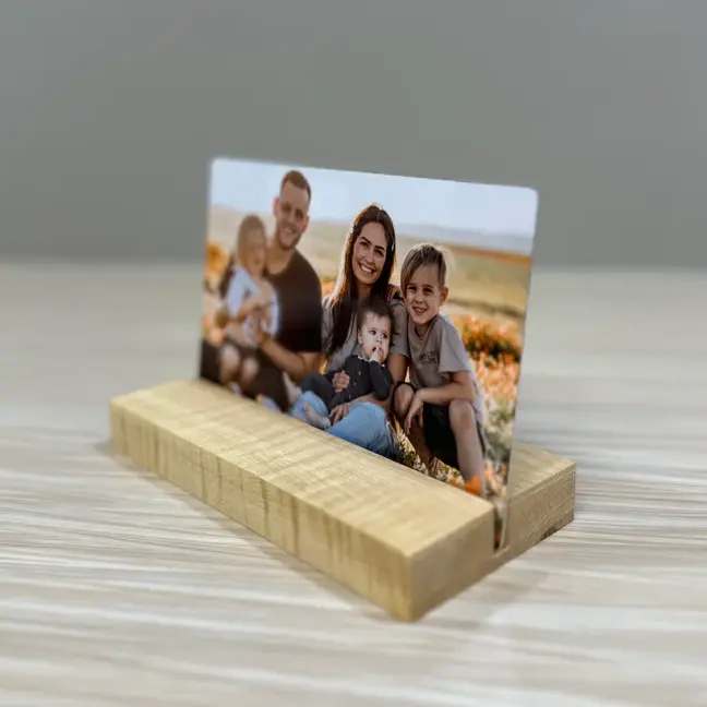 Framed Metal Photo Print in Wood Block