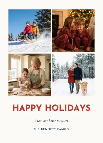 Snow Day Grid holiday card