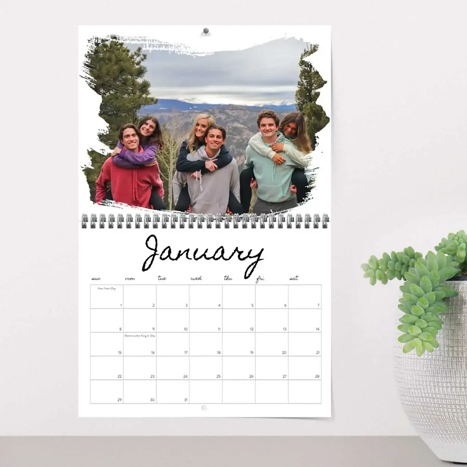 Classic personal wall calendar