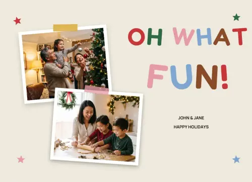 Oh What Fun holiday card