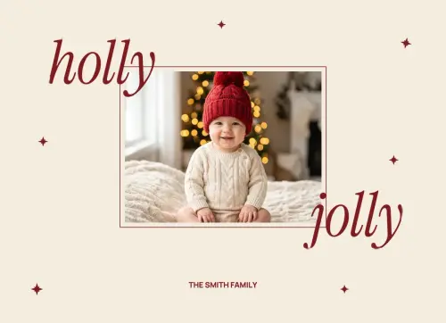 Holly Jolly holiday card