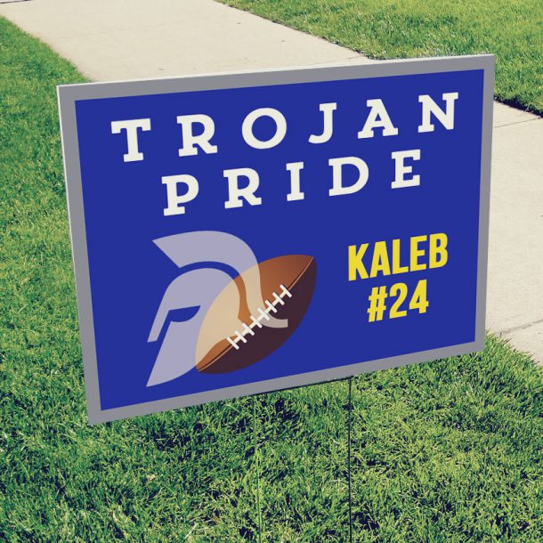 Custom yard sign example