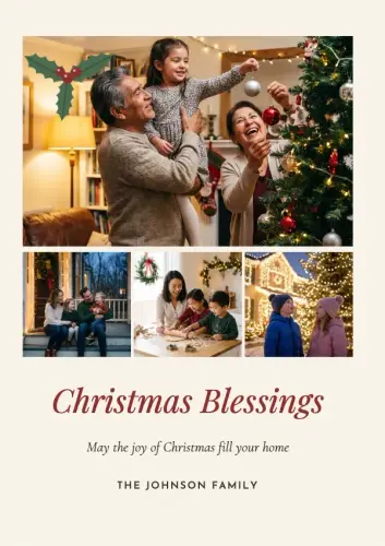 Blessings Collage holiday card