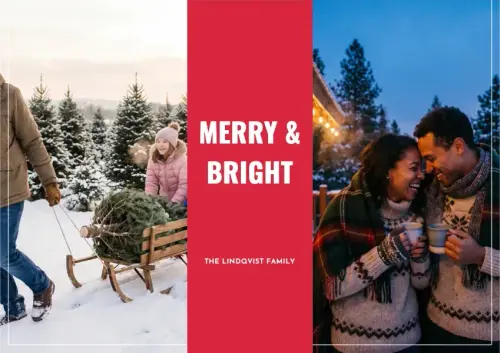 Bright Split holiday card