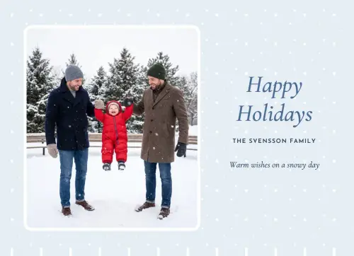 Soft Snowfall holiday card