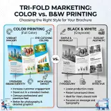 Info Graphic - Tri Fold Marketing Color Vs Black and White