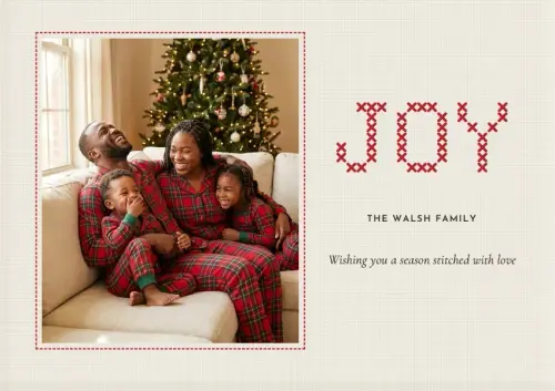 Cross-Stitch Joy holiday card
