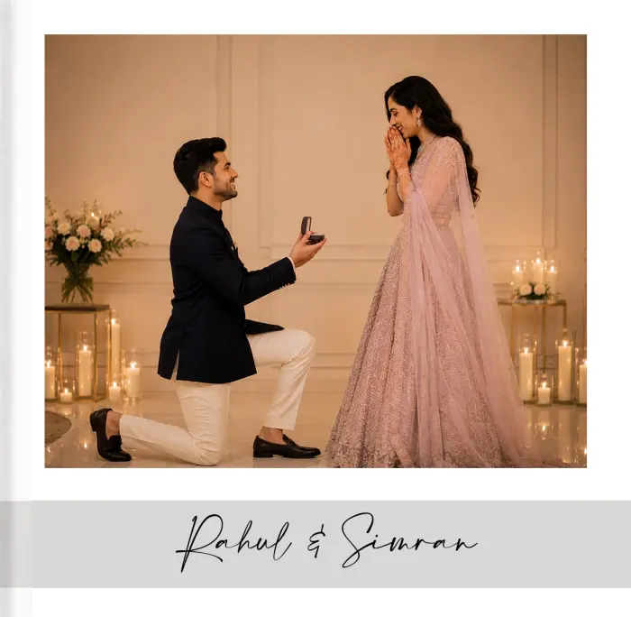 The Day We Became Us engagement and wedding photo book by Nostalo