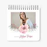 8x8 sketchbook notebook personalized flowers