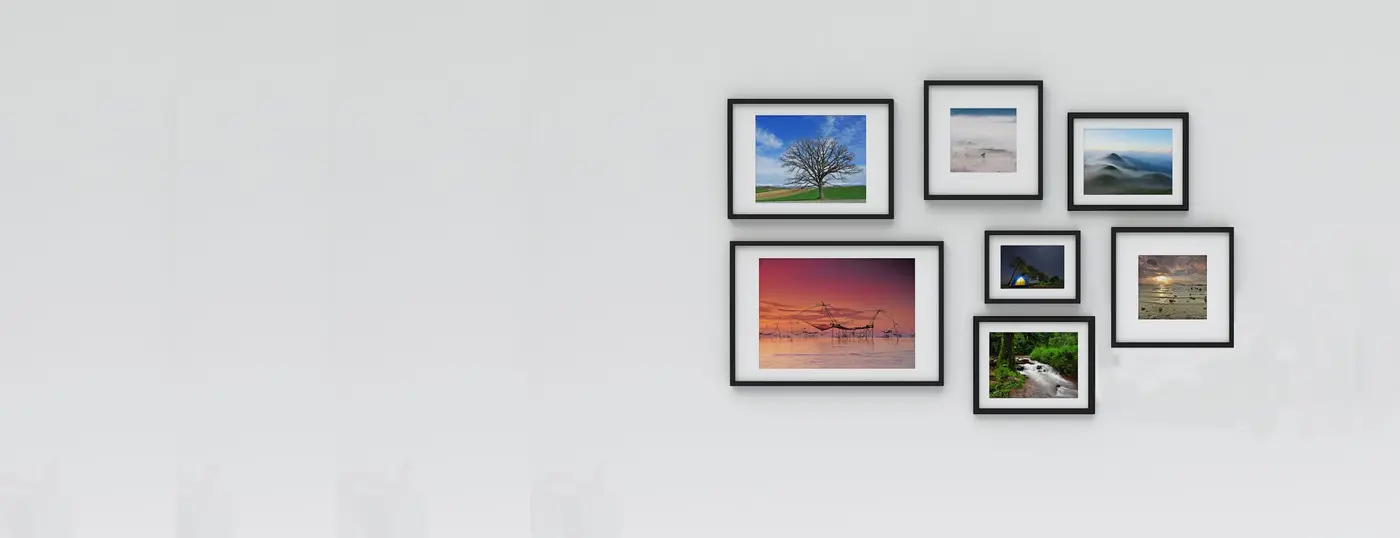 Framed prints gallery wall