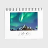Classic photo calendar layout featuring space to showcase your own memorable pictures