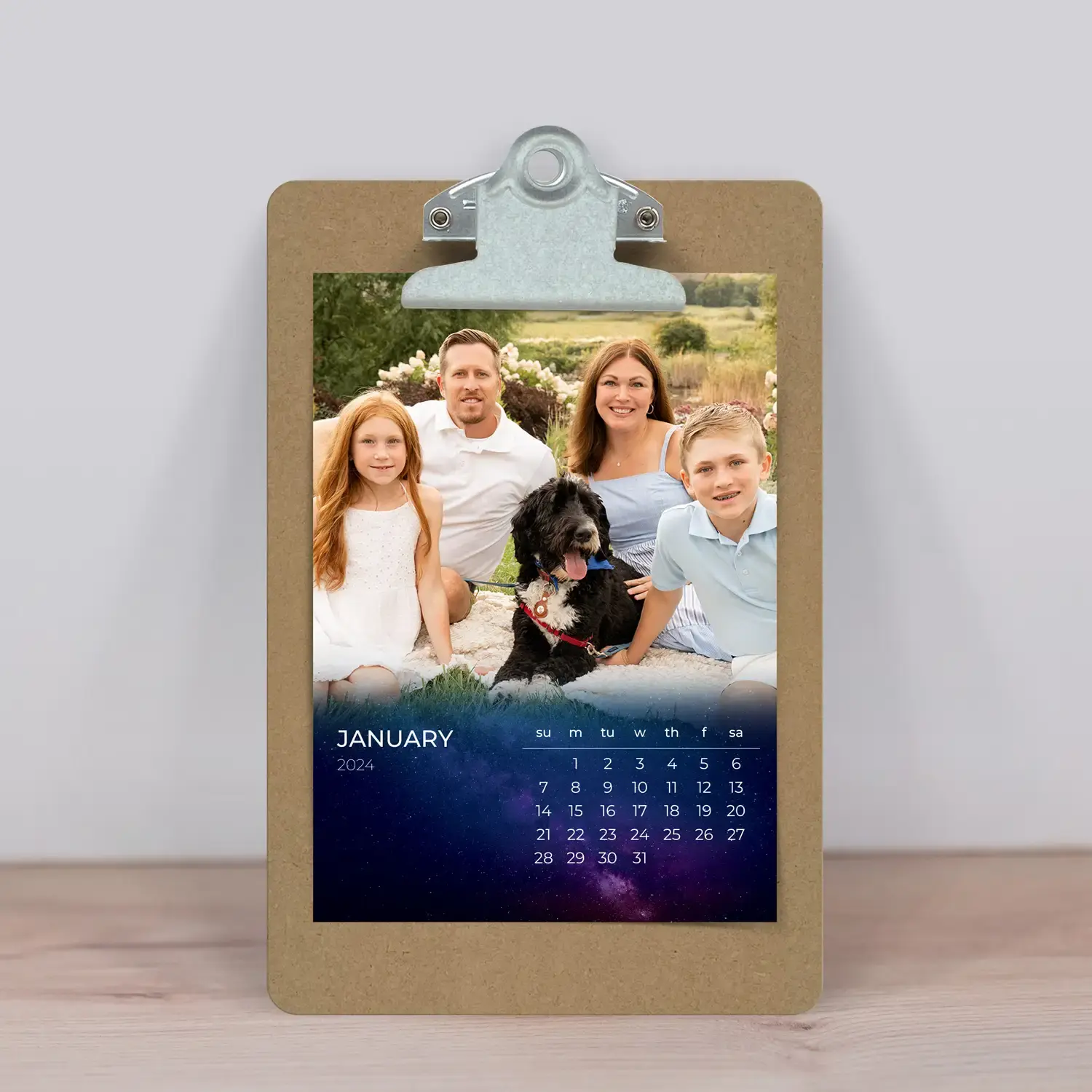 Photo calendar for desk or hang on wall