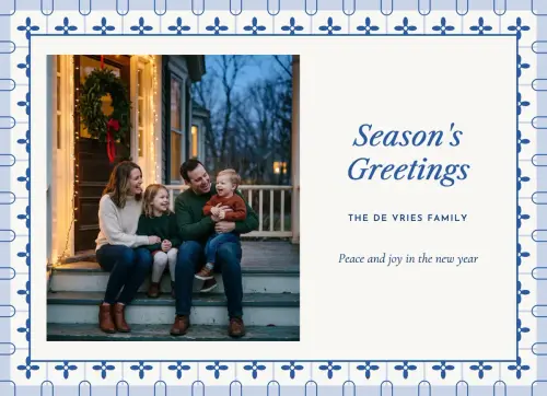 Delft Tiles holiday card